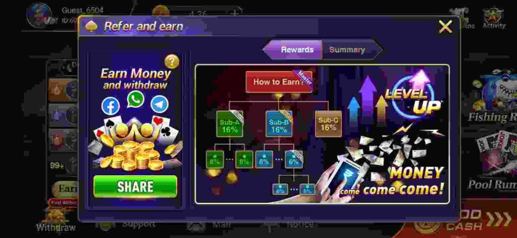How to Invite Friends to Happy Ace Casino App
