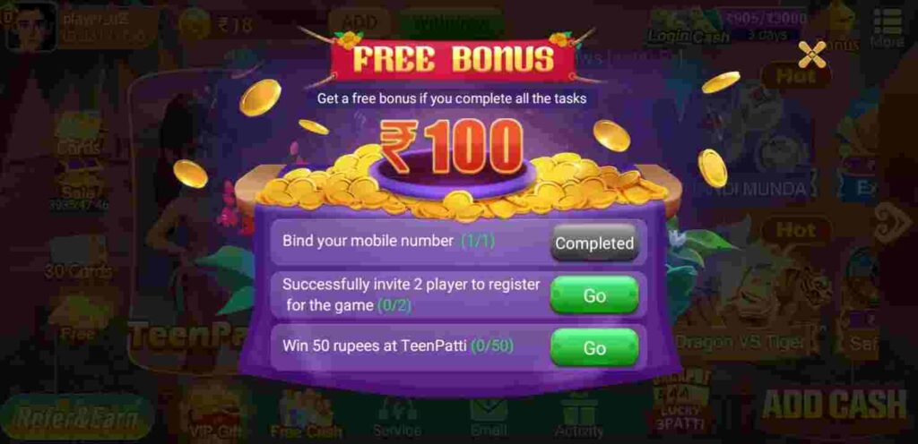 Teen Patti Gold APK New Version Sign Up 100Rs